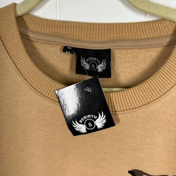 NEW Rebirth Trapped Graphic Tan Long Sleeve Sweatshirt Medium - Picture 5 of 5